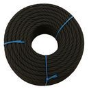 8mm Black Polypropylene 3-Strand Rope 25m Coil – Strong 3-Strand Twisted 8mm