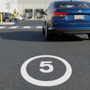 Professional 5mph Speed Limit Roundels | Thermoplastic, Easy Application, Non-Slip, and Fast Installation