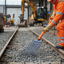Premium Insulated 9-Prong Ballast Fork with Lightweight Fibreglass Handle for Safe Loading of Aggregates