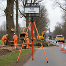 Premium Tree Cutting Supplementary Plate - Zintec Metal Sign for Road Safety with Engineer Grade Reflective Face