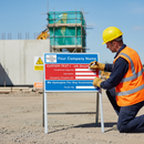 Premium Dry Wipe Custom Information Board 600x450mm for Roadworks with Flexible Messaging Options