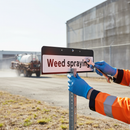 Premium Weed Spraying Supplementary Plate 7001.1 - Durable 2mm Plastic with Reflective Vinyl for Enhanced Visibility