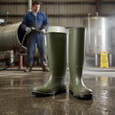 Premium Non-Safety Wellingtons - 100% Waterproof Green Boots for Farming Applications
