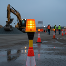 Premium Compact Traffic Cone Safety Lamp with LED Flashing Modes and Long Battery Life