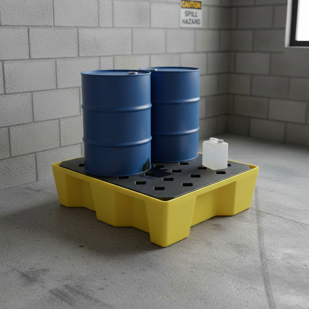 Heavy Duty Spill Tray with Removable Grate for Safe Containment