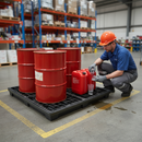 Premium Recycled General Purpose Low Level Drum Spill Pallet for 2 or 4 Drums