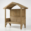 Wooden Garden Arbour with Bench Seat (view 2)