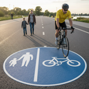 Premium Preformed Thermoplastic Road Marking for Cycles and Pedestrians - Easy Application, Non-Slip, Professional Appearance