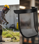 Premium Heavy Duty Metal Mesh Visor for Forestry Work - Anti-Impact Protection, 380 x 208 x 0.3 mm, 0.161 kg Weight