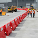 Premium Heavy Duty Traffic Separator Barrier with Flexible Swivel Connection for Versatile Installation