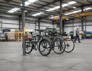 Premium Single Direction Bicycle Rack - Modular Design with Galvanised Steel and Customizable Top Caps
