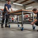 125mm Heavy Duty Braked Swivel Bolt Hole Castor with Blue Elastic