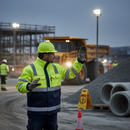 Premium Hi-Vis Jacket in Yellow/Navy Blue with Ergonomic Fit and Multiple Pockets for Enhanced Mobility and Safety