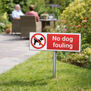 No Dog Fouling Verge Sign – 450mm x 150mm – Aluminum – Outdoor Use