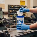 Premium 2 Litre Tub of 100 Large Textured IPA Wipes for Effective Disinfection