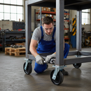 200mm Heavy Duty Swivel Plate Castor with Cast Iron Wheel