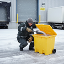 Premium 200L Grit Bin - Medium Capacity, Stackable Design, UV Stabilised Material for Pathways and Car Parks