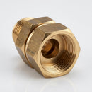 3/8in BSP Male x 1/4in BSP Female Brass Swivel Fitting, 220 Bar (view 2)