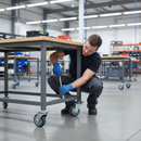 80mm Heavy Duty Swivel Plate Castor with Anti-Static Grey Tyre