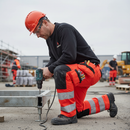 Premium Hi-Vis Red and Black Trousers with Stretch Panels and Holster Pockets for Optimal Comfort
