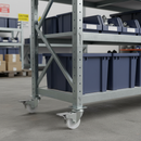 75mm Heavy Duty Swivel Plate Castor with Braked White Nylon Wheel