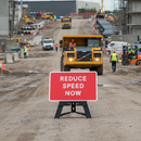 Premium Reduce Speed Now Sign 1050x750mm - High-Visibility Reflective Safety Sign for Traffic Control