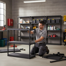 Heavy Duty Plastic Shelving Unit - 1760mm High - 20kg Capacity - Charcoal Finish