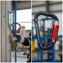 Premium Aluminium Triple Lock Karabiner with 21mm Gate Opening and 23kN Breaking Load for Secure Connections
