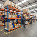 Heavy Duty Industrial Shelving - 1980mm High - 800kg Capacity - Melamine - Blue & Orange