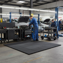 Premium Cushion Link Solid Top Interlocking Anti-Fatigue Mat - 100% Nitrile, 92x92cm, Slip Resistant & Durable for Industrial Use