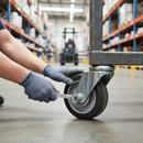 125mm Diameter Premium Elastic Rubber Tyred Wheel with Aluminium Centre