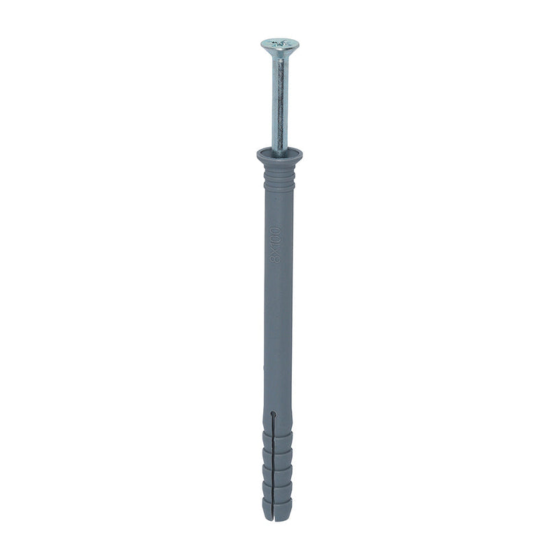 Nylon Hammer Fixing - PZ - Zinc - 8.0 x 100