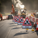 Premium Roll Up Road Sign Package 750mm - Space-Saving Design with No Sandbags Required