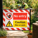No Entry Door Screen Sign – 600mm x 450mm – Flame Resistant PVC – Indoor/Outdoor Use