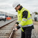 Premium Heavy Duty Hi-Vis Two-Tone Waterproof Jacket with Breathable Mesh Liner and Full-Length Zip