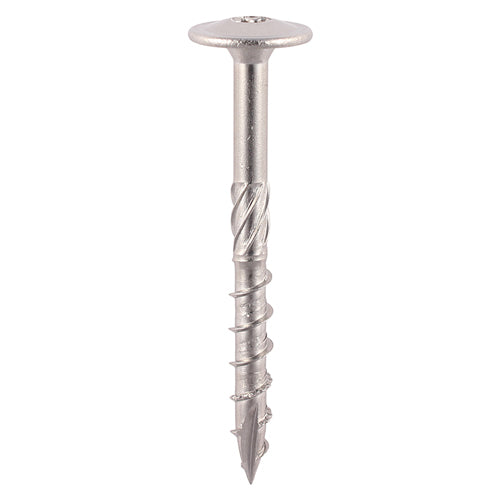 Timber Frame Construction & Landscaping Screws - Wafer - A2 Stainless Steel - 8.0 x 80