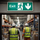 Exit Signs – Running Man & Arrow Down – Indoor Safety