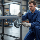 125mm Diameter Professional Wheel Grey Thermoplastic Rubber