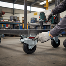 125mm Heavy Duty Braked Swivel Plate Castor with Nylon Centre Roller Bearing