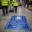 High Visibility Jacket Floor Graphic – 400mm x 600mm – Polycarbonate – Industrial Use