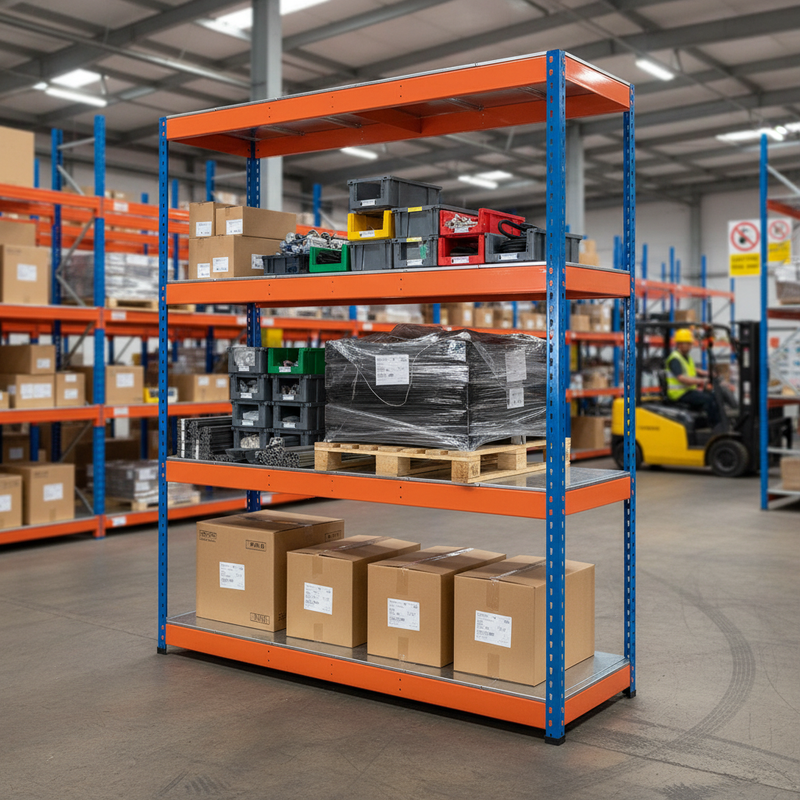 Heavy Duty Industrial Shelving - 2440mm High - 800kg Capacity - Steel