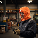 Professional Hi-Vis Waterproof Hood with Breathable Material and Taped Seams for Industrial and Construction Use