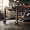 150mm Heavy Duty Braked Swivel Plate Castor with Cast Iron Centre