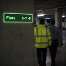 Flat Identification Signs – 450mm x 150mm – Glow-in-the-Dark – Fire Service Wayfinding