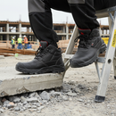 Premium Heavy Duty Leather Safety Boot with Ankle Support and High Slip Resistance for On-Site Protection