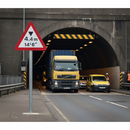 Premium Available Headroom Warning Post Mounted Sign with Metric and Imperial Measurements for Vehicle Clearance