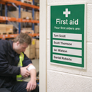 First Aid Sign with Customizable Space – 215mm x 310mm – 3mm PVC – Indoor Use