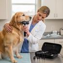 Premium Rechargeable MacroView Otoscope Veterinary Diagnostic Set with Lithium-Ion Battery and Coaxial Ophthalmoscope