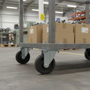 200mm Premium Heavy Duty Fixed Plate Castor with Black Elastic Tyre