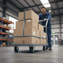 200mm Fixed Plate Castor with Heavy Duty Rubber Tyre and Metal Centre